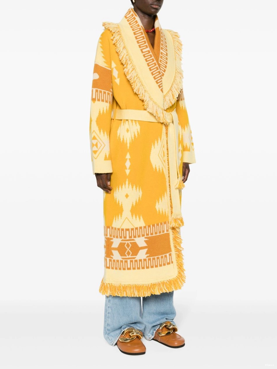 Affordable wool Alanui Women cardi-coat virgin Icon-jacquard 0730